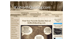 Desktop Screenshot of itsworthquoting.com